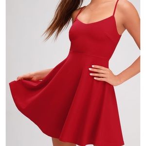 Lulus red skater dress